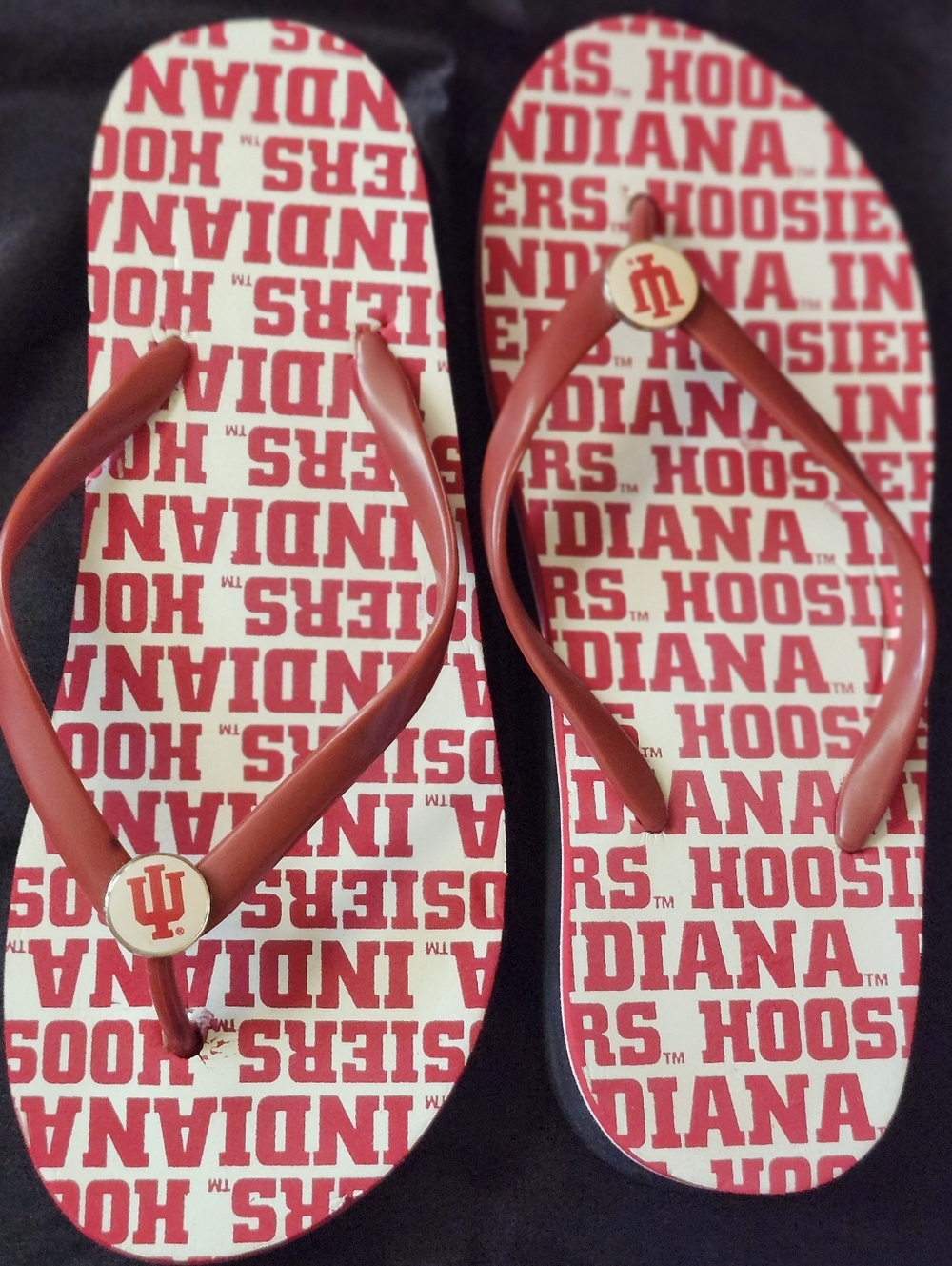 Indiana Hoosiers Red Flip Flops